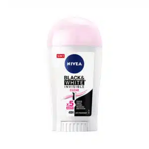 استیک ضد تعریق زنانه نیوا مدل Black & White Invisible Clear حجم 40 میل (NIVEA)