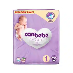 پوشک جان به به (Canbebe) سایز ۱ بسته ۶۲ عددی