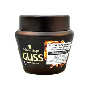 ماسک مو ترمیم کننده 2 در 1 گلیس Ultimate Repair مناسب موهای خشک و بسیار آسیب دیده 300 میل (Gliss)