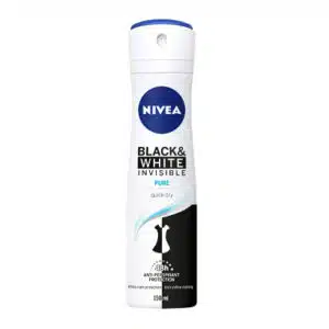 اسپری زنانه نیوآ مدل Black & White Invisible Pure حجم 150 میل (Nivea)