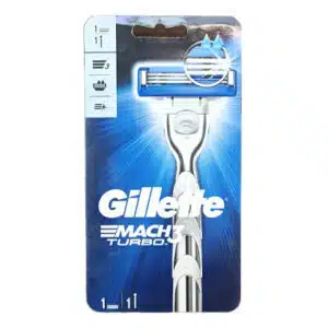خود تراش مچ تری ژیلت مدل Mach 3 Turbo سه لبه (Gillette)