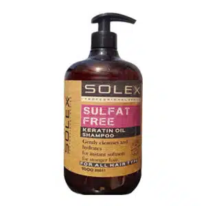 شامپو کراتین سولکس فاقد سولفات حاوی روغن کراتین Sulfate Free حجم 1000 میل (SOLEX)