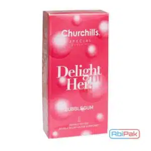 کاندوم چرچیلز مدل Delight Her Bubble Gum بسته 12 عددی (Churchill’s)
